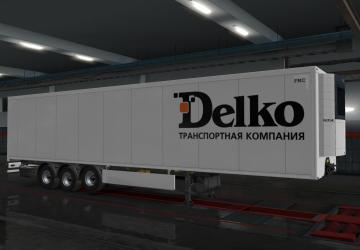 Delko Company Skin for Standard Refrigerator Truck v1.0 for Euro Truck Simulator 2 (v1.34.x, 1.35.x)