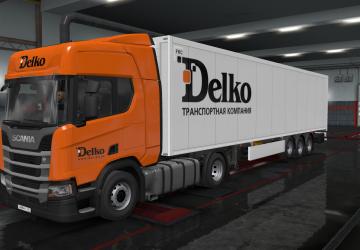 Delko Company Skin for Standard Refrigerator Truck v1.0 for Euro Truck Simulator 2 (v1.34.x, 1.35.x)