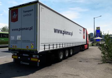 Piomar Company Skin for Volvo FH16 2012 Reworked and SCS Krone Profi Liner v1.0 for Euro Truck Simulator 2 (v1.35.x, - 1.43.x)