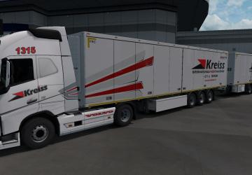 Kreiss Skin for Volvo FH16 2012 and Own Trailer v1.0 for Euro Truck Simulator 2 (v1.34.x, 1.35.x)