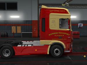 Manners Transport skin for DAF Euro 6 version 1.0 for Euro Truck Simulator 2 (v1.28.x)