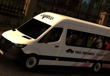 Route Taxi Skin for Mercedes Benz Sprinter 2019 v1.0 for Euro Truck Simulator 2 (v1.35.x, - 1.37.x)