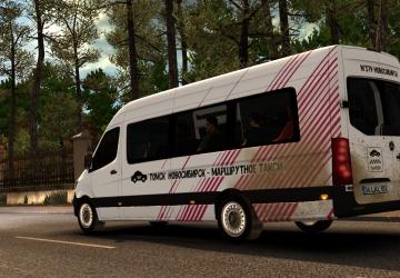 Route Taxi Skin for Mercedes Benz Sprinter 2019 v1.0 for Euro Truck Simulator 2 (v1.35.x, - 1.37.x)