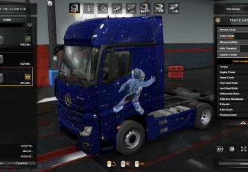 Metalic Space Skin for Mercedes Actros MP4 v1.0 for Euro Truck Simulator 2 (v1.36.x)