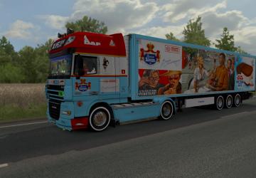 Ice Cream Skin for DAF XF 105 and Krone Cooliner v1.0 for Euro Truck Simulator 2 (v1.35.x, 1.36.x)
