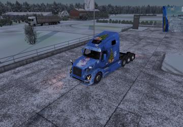 New Year 2020 Skin for Volvo VNL670 version 1.0 for Euro Truck Simulator 2 (v1.35.x, 1.36.x)