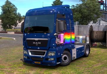Nyan Cat Skin for MAN TGX version 1.2 for Euro Truck Simulator 2 (v1.38.x)