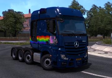 Nyan Cat Skin for MAN TGX version 1.2 for Euro Truck Simulator 2 (v1.38.x)