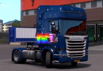 Nyan Cat Skin for MAN TGX version 1.2 for Euro Truck Simulator 2 (v1.38.x)