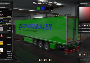 Paintable Skin for Schwarzmuller Trailer version 1.0 for Euro Truck Simulator 2 (v1.35.x)