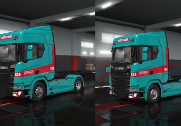 Eurolink - Unitransport - Gruber Skin Pack for Scania S&R and Krone Profiliner v1.0 for Euro Truck Simulator 2 (v1.35.x)