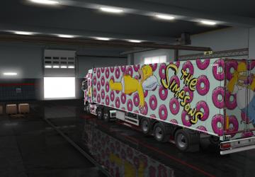 Volvo FH and Trailer Skin Pack in The Simpsons Style v1.0 for Euro Truck Simulator 2 (v1.35.x, - 1.42.x)