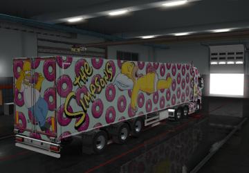 Volvo FH and Trailer Skin Pack in The Simpsons Style v1.0 for Euro Truck Simulator 2 (v1.35.x, - 1.42.x)