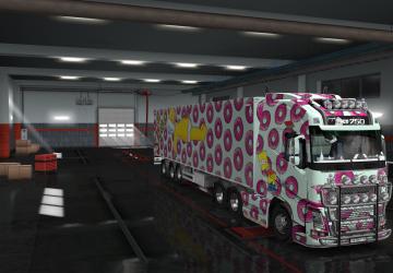 Volvo FH and Trailer Skin Pack in The Simpsons Style v1.0 for Euro Truck Simulator 2 (v1.35.x, - 1.42.x)