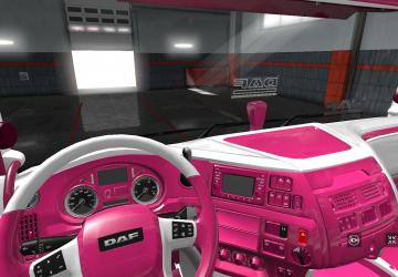 Pink Skin + Bonus for DAF XF Euro 6 version 1.0 for Euro Truck Simulator 2 (v1.32.x, - 1.35.x)