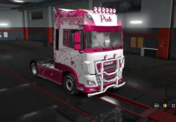 Pink Skin + Bonus for DAF XF Euro 6 version 1.0 for Euro Truck Simulator 2 (v1.32.x, - 1.35.x)