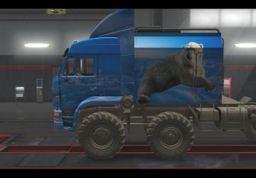 Polar Bear Skin for KAMAZ-4326/43118/6350/65221 v1.0 for Euro Truck Simulator 2 (v1.35.x, 1.36.x)