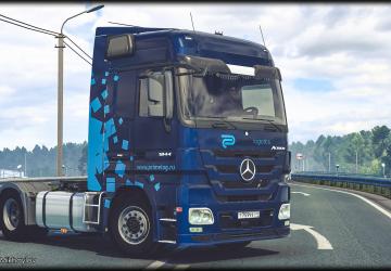 Prime Logistics Skin for MB Actros MP3 Mega Space v1.0 for Euro Truck Simulator 2 (v1.40.x)