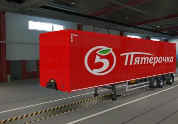Pyaterochka Skin for Standard Trailer version 1.0 for Euro Truck Simulator 2 (v1.36.x, 1.37.x)