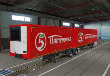 Pyaterochka Skin for Standard Trailer version 1.0 for Euro Truck Simulator 2 (v1.36.x, 1.37.x)