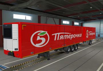 Pyaterochka Skin for Standard Trailer version 1.0 for Euro Truck Simulator 2 (v1.36.x, 1.37.x)