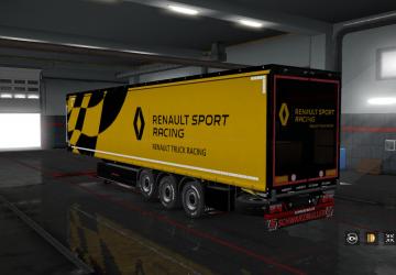 Renault Sport Racing Skin for Renault T Range and Trailer v1.0 for Euro Truck Simulator 2 (v1.35.x)