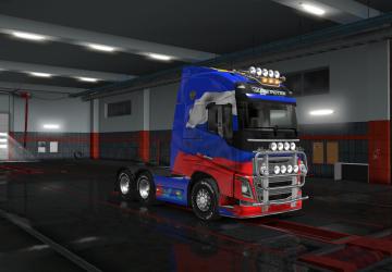 Russia Skin for Volvo FH 2012 version 1.0 for Euro Truck Simulator 2 (v1.35.x, - 1.43.x)