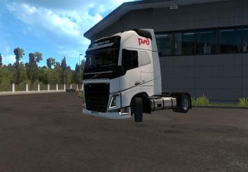 RZD Skin for Volvo FH16 2012 version 1.0 for Euro Truck Simulator 2 (v1.35.x, 1.36.x)