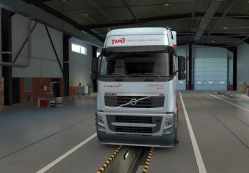 RZD Volvo FH Classic Skin version 1.0 for Euro Truck Simulator 2 (v1.36.x, - 1.39.x)