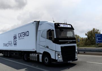 SATECO Skin for Schmitz S.KO and Volvo FH16 2012 v1.0 for Euro Truck Simulator 2 (v1.43.x)