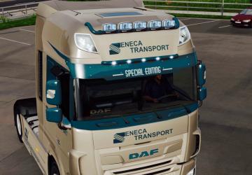 SENECA TRANSPORT Skin for DAF XF Euro6 version 1.2.0 for Euro Truck Simulator 2 (v1.35.x, - 1.39.x)