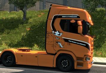 Simulator Radio Skin for Scania S version 1.0 for Euro Truck Simulator 2 (v1.35.x)