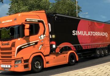 Simulator Radio Skin for Scania S version 1.0 for Euro Truck Simulator 2 (v1.35.x)