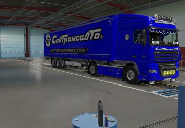 Sovtransavto Skin for DAF 105 and Krone version 1.0 for Euro Truck Simulator 2 (v1.38.x, - 1.43.x)