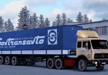 SovTransAvto Skin for Mercedes Benz SK by XBS v1.3 for Euro Truck Simulator 2 (v1.39.x, - 1.43.x)