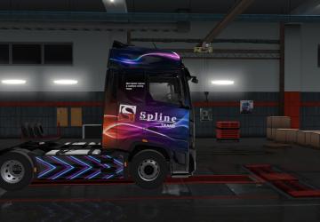 Spline Trans Skin for Ford F-Max version 1.0 for Euro Truck Simulator 2 (v1.32.x, - 1.35.x)