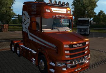 Squirrel Logistics Metallic Skin for Scania T v1.0 for Euro Truck Simulator 2 (v1.34.x)