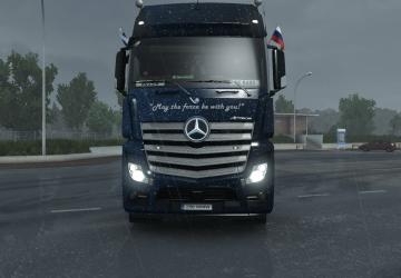 Star Wars Skin for Mercedes Actros MP4 version 1.1 for Euro Truck Simulator 2 (v1.38.x)