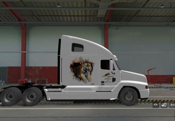 Tiger Logistic Lines Skin for Freightliner Century & Columbia C 120 v1.0 for Euro Truck Simulator 2 (v1.38.x, - 1.43.x)