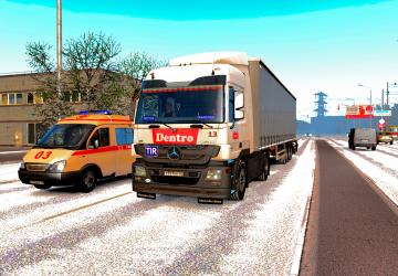 Dentro Transport Company Skin for Mercedes Actros MP3 v1.0 for Euro Truck Simulator 2 (v1.35.x, 1.36.x)