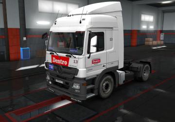 Dentro Transport Company Skin for Mercedes Actros MP3 v1.0 for Euro Truck Simulator 2 (v1.35.x, 1.36.x)