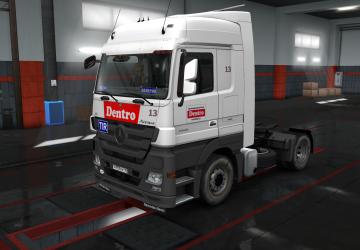Dentro Transport Company Skin for Mercedes Actros MP3 v1.0 for Euro Truck Simulator 2 (v1.35.x, 1.36.x)