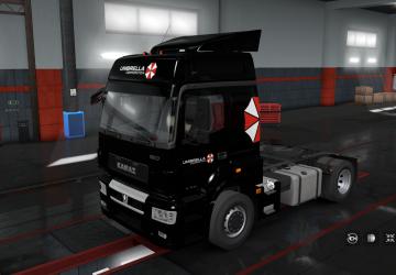 Umbrella Corporation Skin for KAMAZ Neo version 1.0 for Euro Truck Simulator 2 (v1.35.x, - 1.37.x)