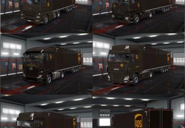 UPS Skin Pack for Trucks and Standard Trailers v1.5 for Euro Truck Simulator 2 (v1.35.x, - 1.40.x)