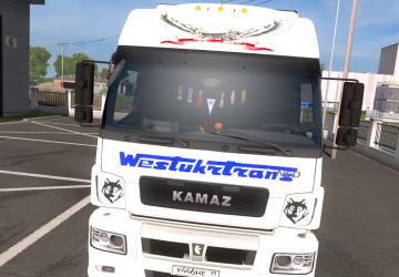 WestUkrTrans Skin for Kamaz 5490 Neo version 1.0 for Euro Truck Simulator 2 (v1.35.x, - 1.43.x)