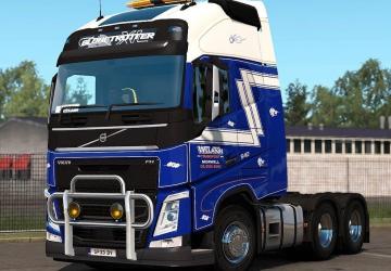 Willaton Transport Skin for Volvo FH 2012 and Own Trailer v1.0 for Euro Truck Simulator 2 (v1.32.x, - 1.35.x)