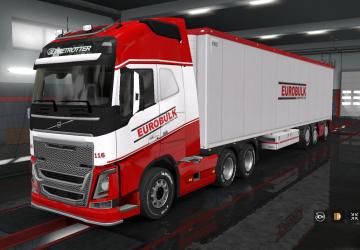 Eurobulk Skinpack for Trailers and DAF XF 105, Volvo FH16 v1.0 for Euro Truck Simulator 2 (v1.32.x, - 1.35.x)