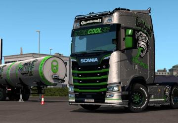 Gas Monkey Energy Skin Pack for Own Trailer and Scania S 2016 v1.0 for Euro Truck Simulator 2 (v1.32.x, - 1.35.x)