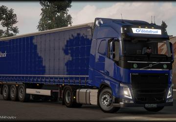 Globaltrak Skin Pack for VOLVO FH4 2012 version 1.0 for Euro Truck Simulator 2 (v1.35.x, - 1.37.x)