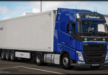 Globaltrak Skin Pack for VOLVO FH4 2012 version 1.0 for Euro Truck Simulator 2 (v1.35.x, - 1.37.x)